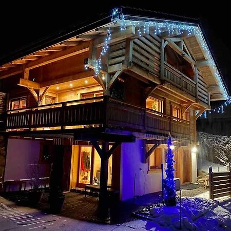 Androsace Appartement Dans Chalet Bois Avec Jacuzzi Privatif Terrasse Et Vue Montagne Les Villards-sur-Thônes Extérieur photo