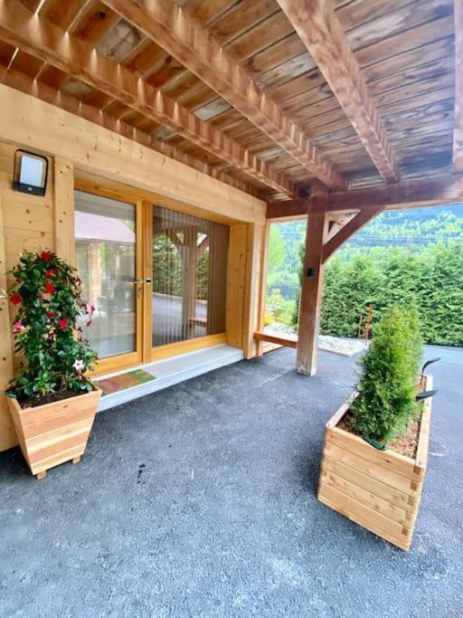 Androsace Appartement Dans Chalet Bois Avec Jacuzzi Privatif Terrasse Et Vue Montagne Les Villards-sur-Thônes Extérieur photo