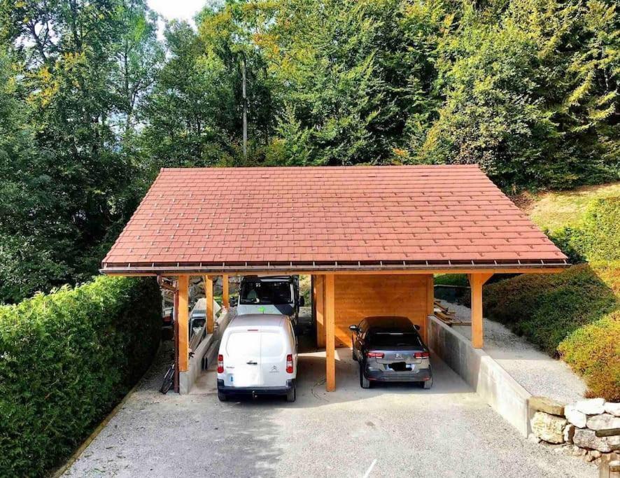 Androsace Appartement Dans Chalet Bois Avec Jacuzzi Privatif Terrasse Et Vue Montagne Les Villards-sur-Thônes Extérieur photo